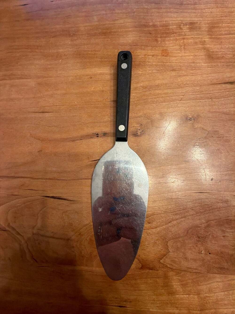 Vintage Flint Stainless USA Cake Server Pie Spatula‎ Black Handle